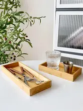 長方形 トレー 家庭用 竹木 デザート お茶 木製