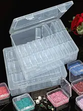 パーラービーズ 収納ケース クリア プラスチック 小分け 仕切り DIY パーツケース シードビーズ アクセサリー ネイルパーツ 電子部品