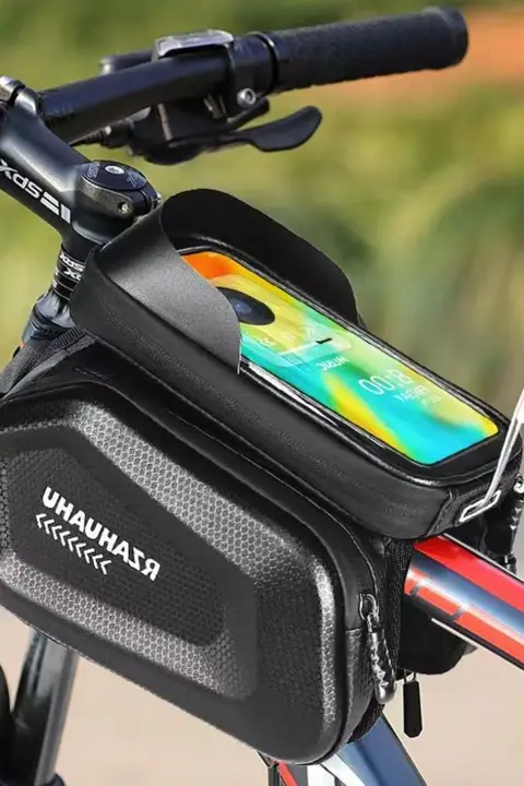 自転車用フロントバッグ【スマホ収納・防水・マウンテンバイク対応】