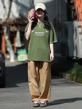 春夏用 薄手ストレートカジュアルパンツ【デザイン感あるプリーツ＆コットン素材】（セットアップ対応）