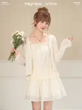 春のデザイン！レースフリル付きニットカーディガン【Vネック・スリムフィット】