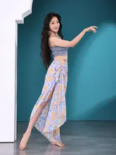 エスニック風の雪絣花柄チュニックドレス【夏用・お腹ダンス・演技用】（セットアップ対応）