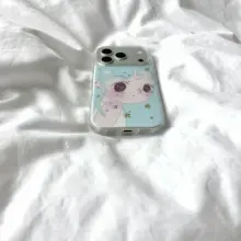 青い髪の大きな目を持つ女の子のスマートフォンケース【iPhone対応・カジュアルデザイン・可愛い】