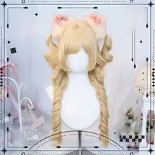 ロリータ風 コスプレ用 ルーズカールウィッグ【自然な仕上げ・フルヘッドタイプ】