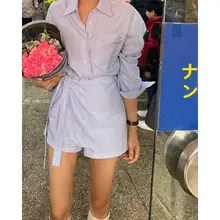 ストライプ柄オールインワン【個性的・多用途】（セットアップ対応）