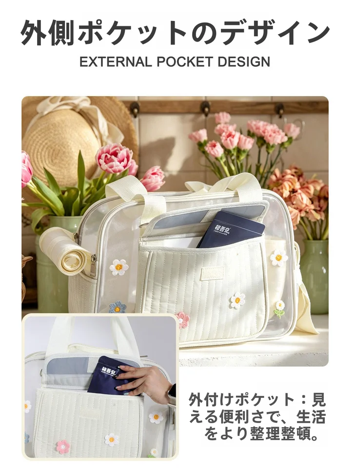 キャットバッグ 韓流 大容量 斜めがけ 手提げ 軽量 メッシュ 通気性 クリア おしゃれ お出かけ ペットキャリー