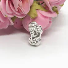 S999純銀製 3Dデザイン 招財貔貅ブレスレット【男女兼用・ミニサイズ・福字付き・赤黒長紐】