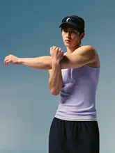 フィット感抜群な メンズトレーニングタンクトップ【リブ編み・ストレッチ素材】