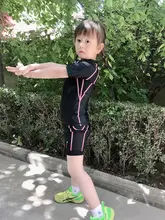 LUULEE 子供用サイクリングウェア 夏用 短パン・半袖セット【気動性・競技用】