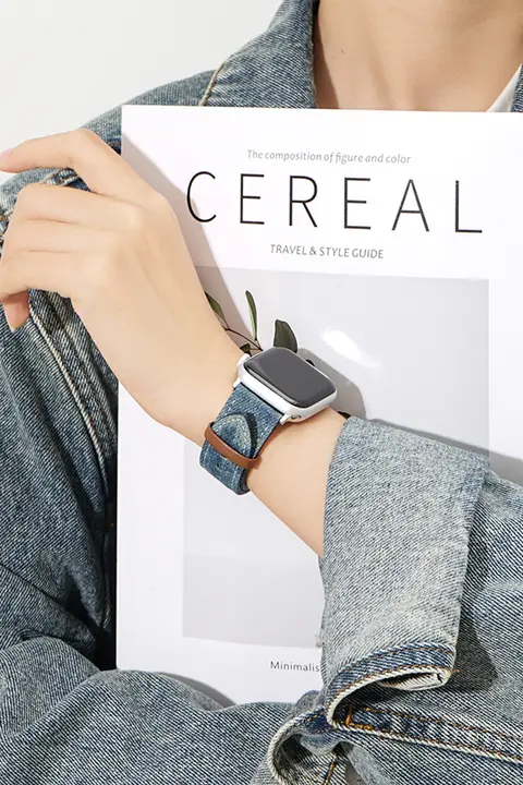 夏にぴったり！グラデーションデニム染めのApple Watch用バンド【女性向け・高級感】
（セットアップ対応）