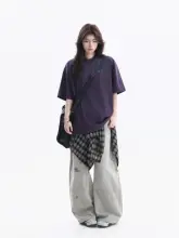 個性的なグラデーションプリント半袖Tシャツ【夏用・スタイル】