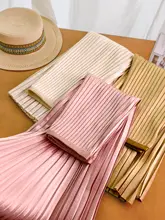 重厚感のあるサテンプリーツスカート【金属的光沢・ウエストゴム・エレガントデザイン】