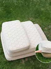 エアマットレス フィットシーツ付き ドロップステッチ 低反発 メモリーフォーム アウトドア キャンプ