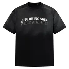 グラデーションデザインのユニセックスTシャツ【クールな印刷・フィット・カジュアルスタイル】