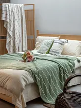 ボヘミアンスタイルの夏用ブランケット【オフィス用・極上の柔らかさ・四季通用】