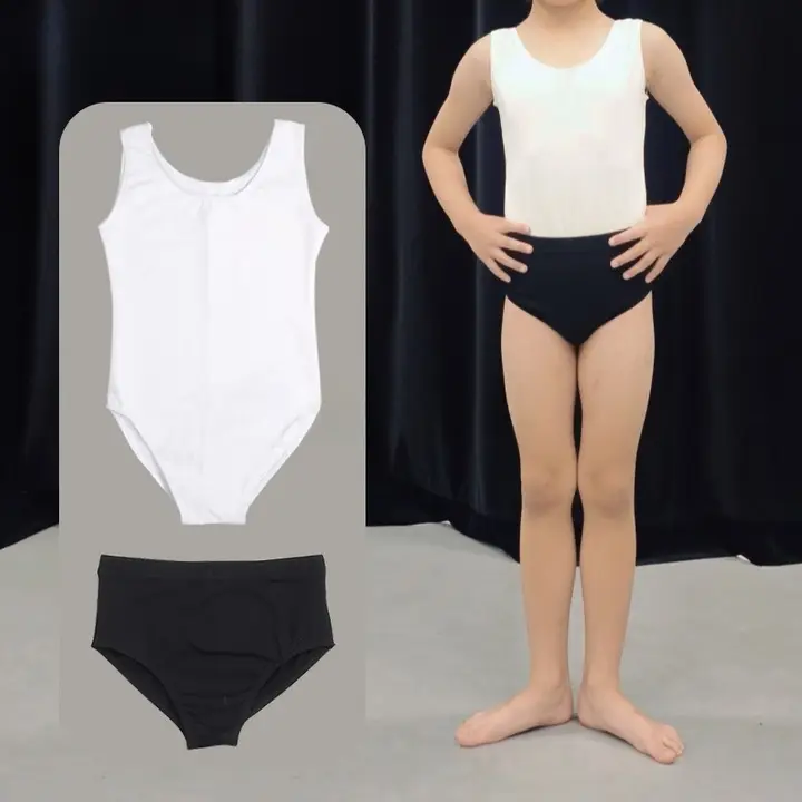 男の子用ダンスユニフォーム【ロンパース・バレエトレーニング用・背心型】