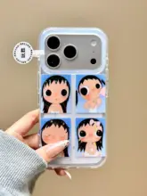 キラキラ四宮格デザインの大頭照スマホケース【iPhone対応・女性向け・全包囲タイプ】