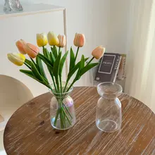 ガラス花瓶 生け花に適した 水耕栽培 ヴィンテージスタイル 高級感