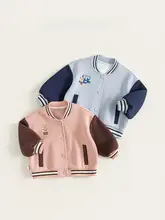 秋用 アメリカンスタイルのリバーシブル子供用アウター【カジュアル・くま柄・野球ジャケット・男女兼用】（セットアップ対応）
