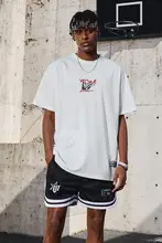 メンズショートスリーブバスケットボールトレーニングTシャツ【通気性メッシュ・アメリカンスタイル・運動用】