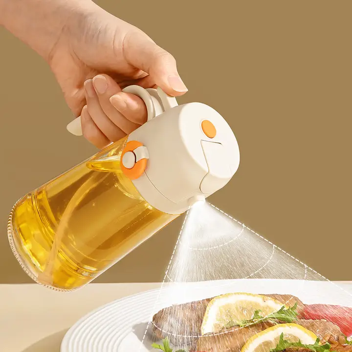 食品級ガラス製オイルスプレーボトル【霧状・油と酢の両用】