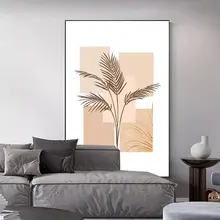 現代的なシンプルデザインの植物モチーフアートパネル【リビング・ダイニング・寝室用】