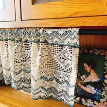 アメリカンカントリー風レースカーテン【コットン製・ショート丈・ドア用・田舎風】