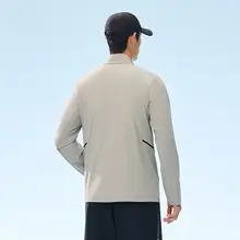 春用 薄手ニット メンズスポーツジャケット【立襟・ストレッチ・通勤対応】