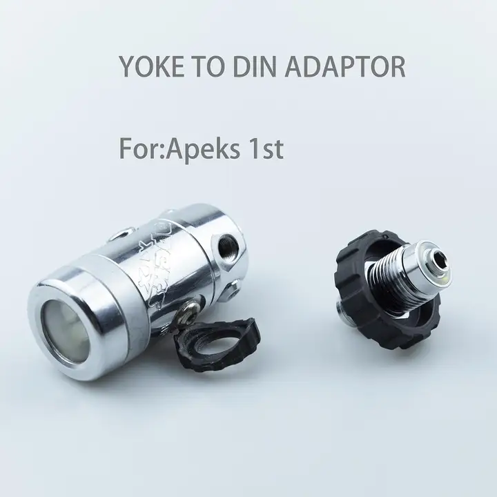ダイビングレギュレーター YOKE TO DIN変換アダプター【XTX MTX FLIGHT用】
