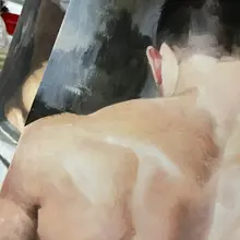 筋肉質の男性の高画質装飾画【寝室用・壁掛けタイプ】