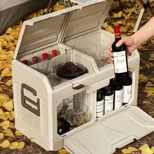 アウトドアキャンプ用折りたたみ収納箱【プラスチック製・大容量・車載用】