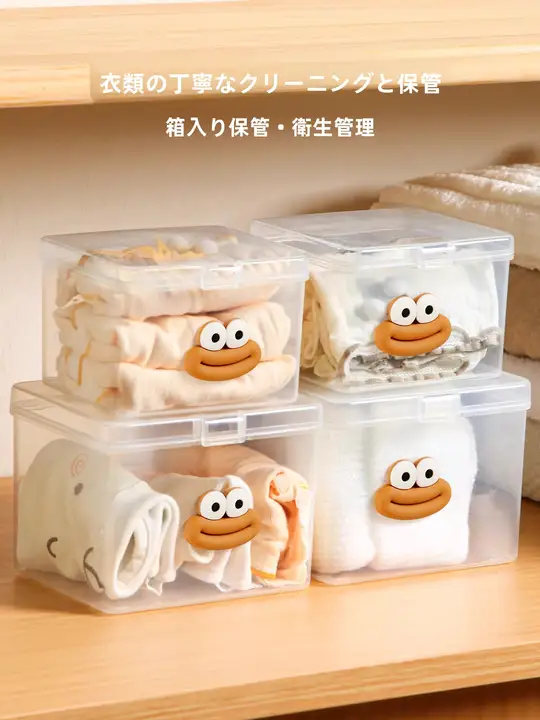 旅行用収納ボックス【下着・衣類・靴下・ストッキング用・透明・蓋付き・携帯便利】