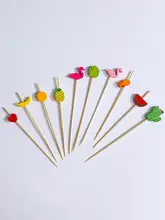 使い捨て フルーツフォークセット【可愛いデザイン・カクテルやお菓子用】