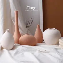 INS風 北欧風シンプル陶器花瓶【リビング・ダイニング用・レトロデザイン】