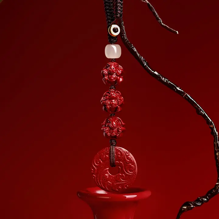 朱砂製キーホルダー【干支馬・本命年・レディース】