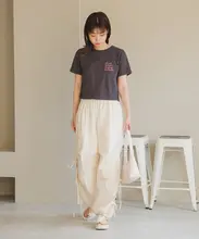 ベーシックサマートップス【刺繍デザイン・ラウンドネック・二種類の着丈】