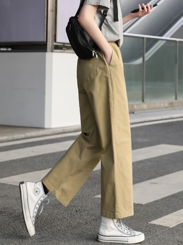 きれいめコーデの基本アイテムとしてのカーキ色ワークパンツ | ストレート9分丈・サイズ選びのポイント