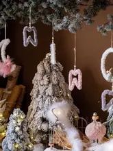 LED発光オーストリッチ羽根デコレーション【クリスマスツリー用・ロマンチックなパーティー飾り】