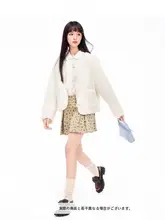冬用コーデュロイのプリーツスカート【フルプリント・ミディ丈】