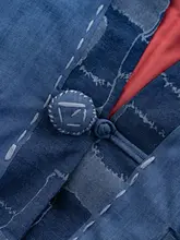 冬用レトロデザインの大きいサイズ加絨コットンガウン【開襟・刺繍入り・ルーズフィット】