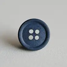 中程度の水色ダックブルーのボタン【コットン素材・直径15mm】