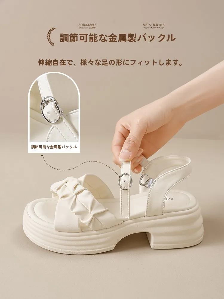 夏用通気性厚底サンダル：黄色のソフトソールモデルが脚元にやさしい理由