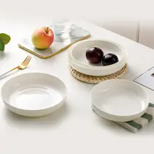 深皿 サラダ皿 家庭用 創造的 大型 磁器 純白 深口 高品質