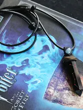 ネックレス ペンダント メンズ レディース 天然黒曜石 アクアマリン 七星剣 お守り 魔除け 手作り ハンドメイド オリジナル
