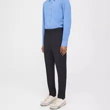 メンズウール混紡ストレートスリムパンツ【カジュアルとビジネス兼用・春秋夏用】
