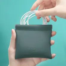 自動開閉式収納ポーチ【有線イヤフォン・データケーブル・充電器・USBメモリ収納・旅行・軽量・コンパクト】