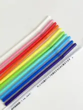 環境に優しいPLA製のカラフルストロー【太さと細さのバリエーション・独立包装・長め・曲がるタイプ】