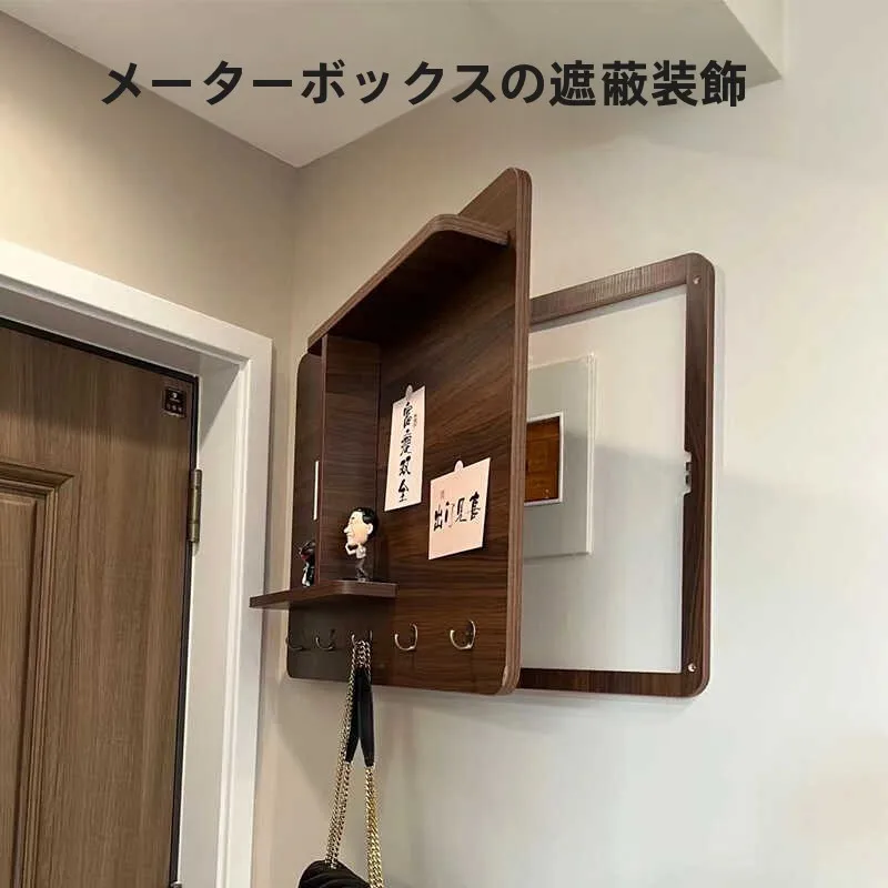 電気メーターの装飾画：穴あけ不要で電表箱を美しく収納