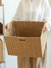 シンプルな収納ボックス【バスケット・草編み・雑貨・お菓子・おもちゃ用】