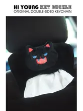 可愛い毛糸の黒猫車載ティッシュボックス【インテリア装飾】